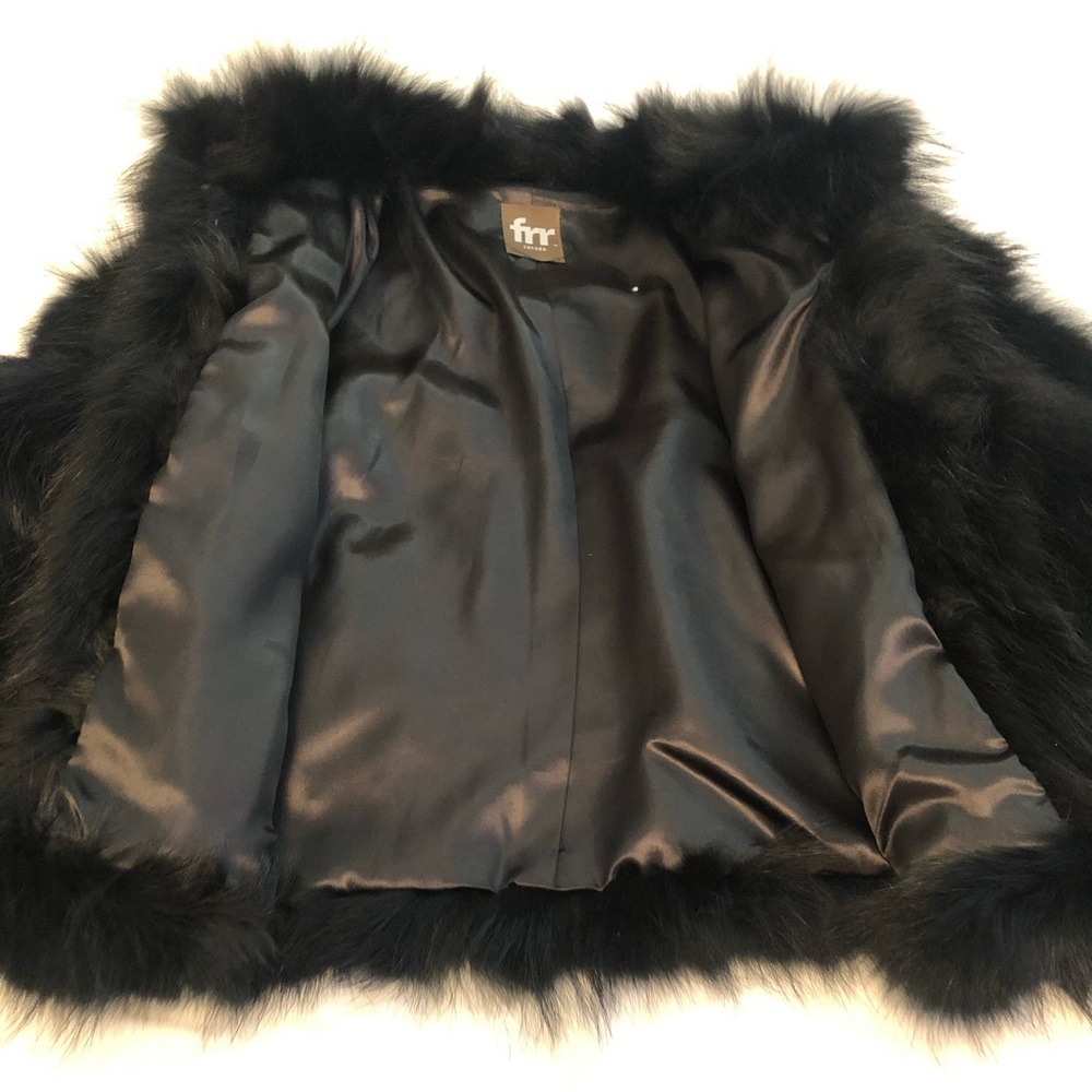 S/M Black Beaver Fur Coat